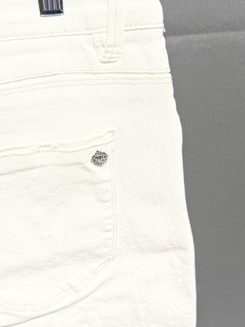 Democracy Ab Solution White High Rise Straight Leg Jeans Crop Paneled Sz 14 NWT - Picture 8 of 14
